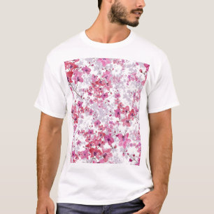 Camiseta Orquídea: beleza vermelha singular.