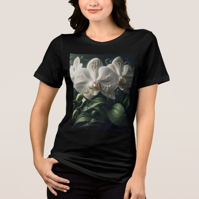 Camiseta Orquídea Branca (Frente)