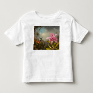 Camiseta Orquídea com dois beija-flores