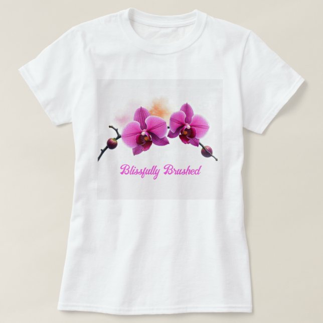 Camiseta Orquídea Flor de Aurora (Frente do Design)