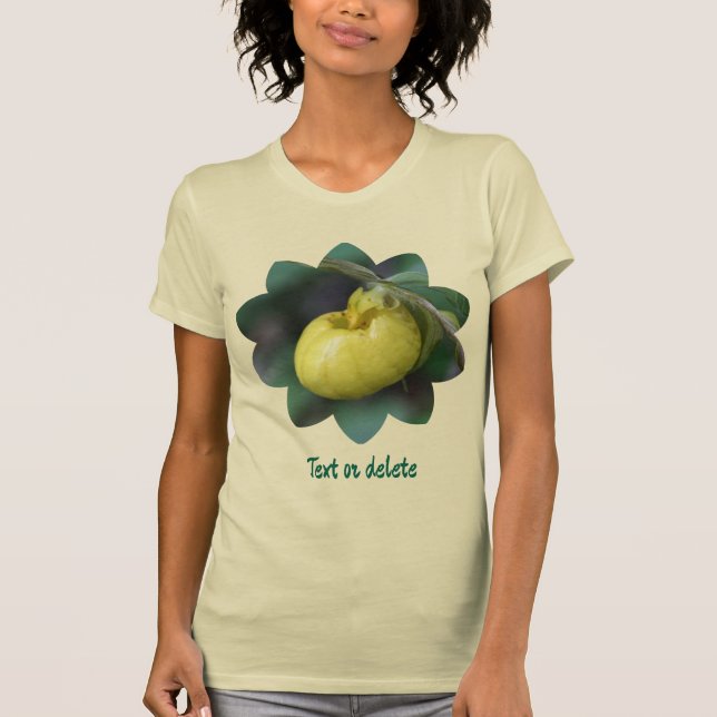 Camiseta Orquídea Flor de Sapatinho de Dama Personalizada (Frente)