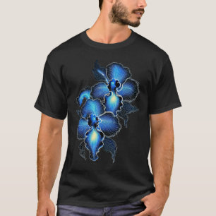 Camiseta Orquídea Flor Planta Florista Jardineiro Vanda Azu