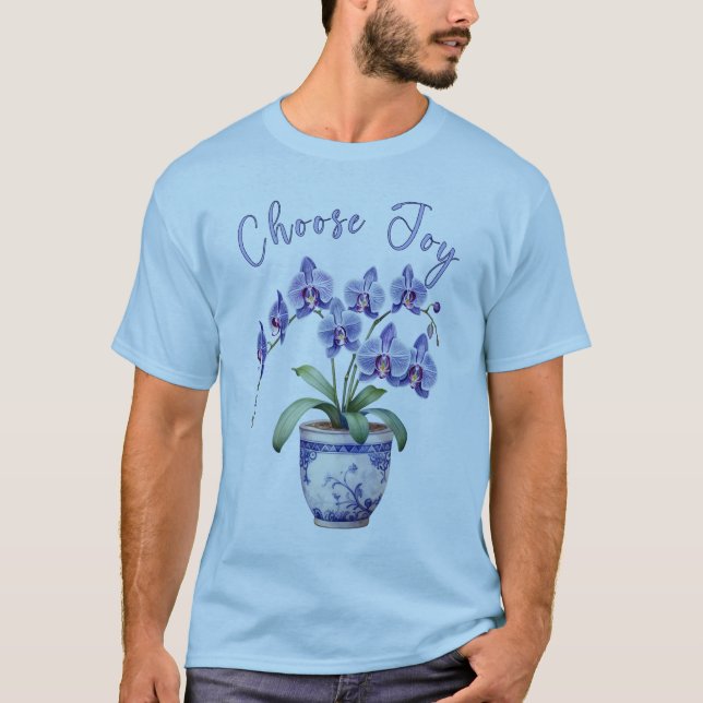Camiseta Orquídea Puro Majestosa com Blooms de Cheio (Frente)