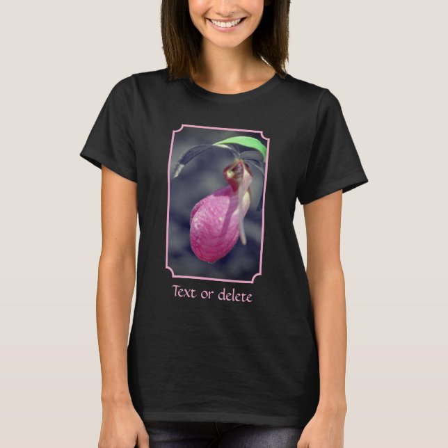 Camiseta Orquídea Sapatinho Personalizada Cor Parcial (Frente)