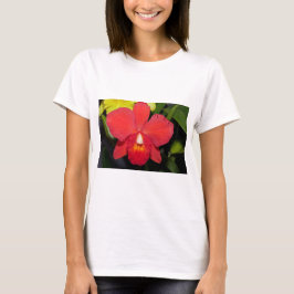 Camiseta Orquídea Vermelha Exótica