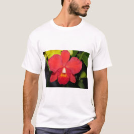 Camiseta Orquídea Vermelha Exótica