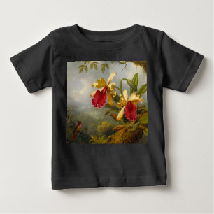 Camiseta Orquídeas e Hummingbird