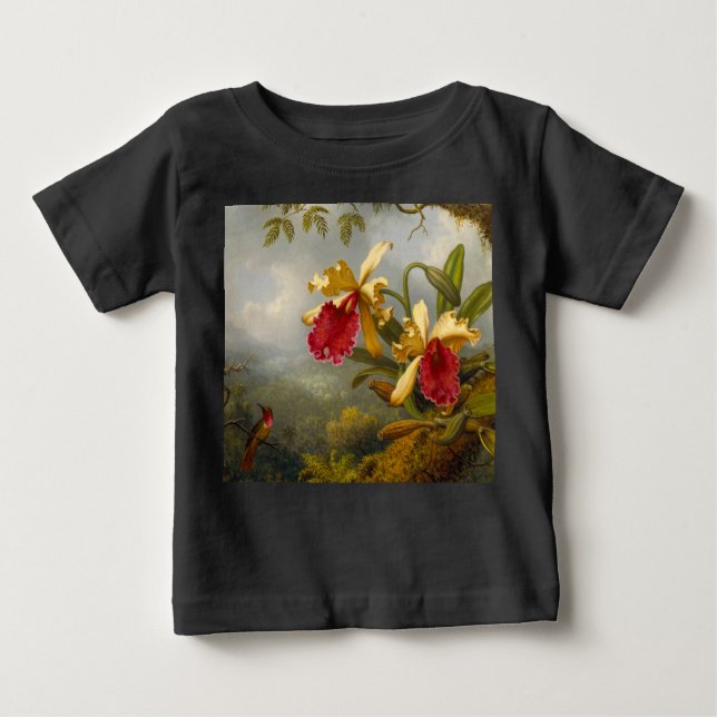 Camiseta Orquídeas e Hummingbird (Frente)