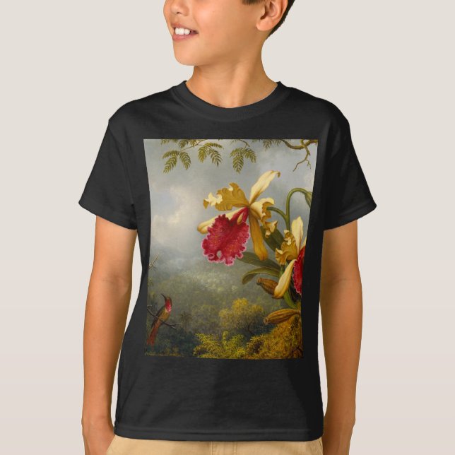 Camiseta Orquídeas e Hummingbird (Frente)