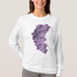 Camiseta Orquídeas Flor Violeta Roxa em Flor