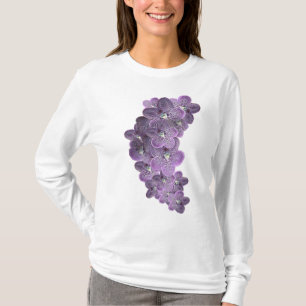 Camiseta Orquídeas Flor Violeta Roxa em Flor