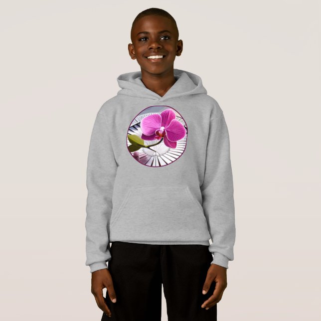 Camiseta Orquídeas Rosa Expectativas em Prata (Frente Completa)
