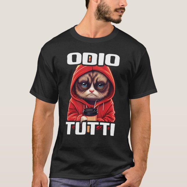 Camiseta Orso Divertente Regalo I Hate People I Odio Tutti  (Frente)