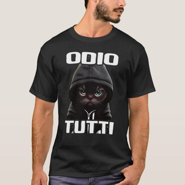 Camiseta Orso Divertente Regalo I Odeio Pessoas Em Ódio Tut (Frente)