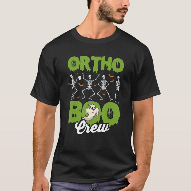 Camiseta Ortho Squad Spooky Ortho Orthopedic Halloween Boo  (Frente)
