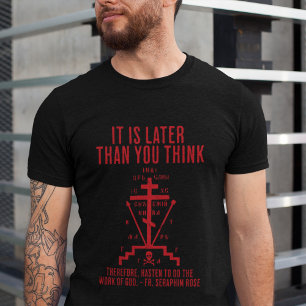 Camiseta Ortodoxo Oriental Fr Seraphim Rosa Cross Gift