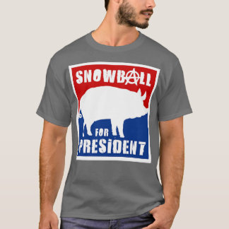Camiseta Orwell Animal Fazenda Snowball para Presidente