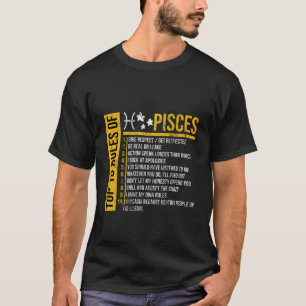 Camiseta Os 10 Peixes Horoscópios Zodiac Aniversário Presen