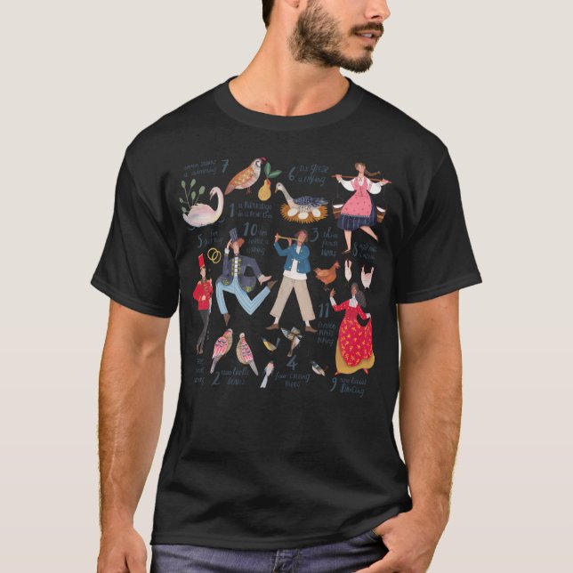 Camiseta Os 12 Dias Da Música De Natal (Frente)