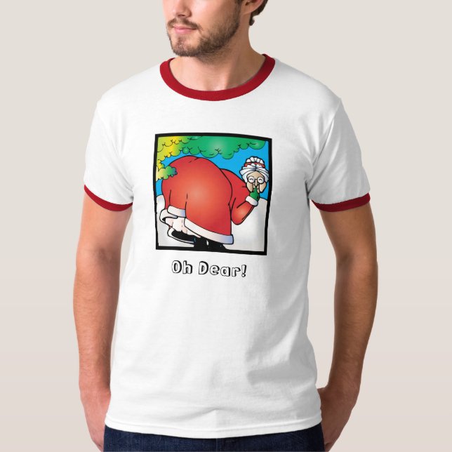 Camiseta Os 12 Farts da Sra. Claus do Natal (Frente)