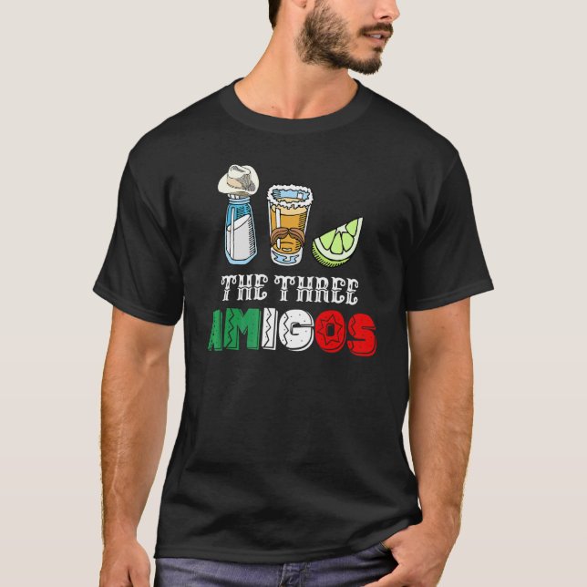 Camiseta Os 3 Três Amigos Salgam Tequila E Limão Cinco De M (Frente)