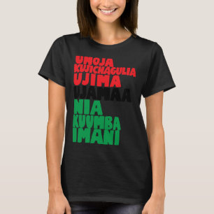 Camiseta Os 7 Princípios De Nguzo Saba Kwanzaa African Ame