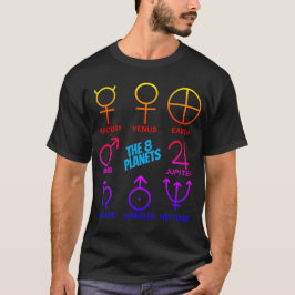 Camiseta Os 8 Símbolos Planetários Personalizáveis