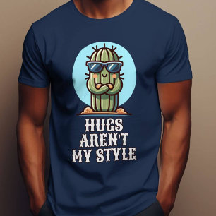 Camiseta Os abraços não são o meu estilo Cactus engraçado n