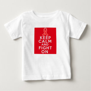Camiseta Os AIDS mantêm a calma e lutam-na sobre