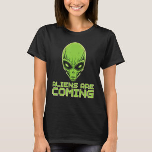 Camiseta Os Alienígenas Estão Chegando Cabeça de Alien Fest