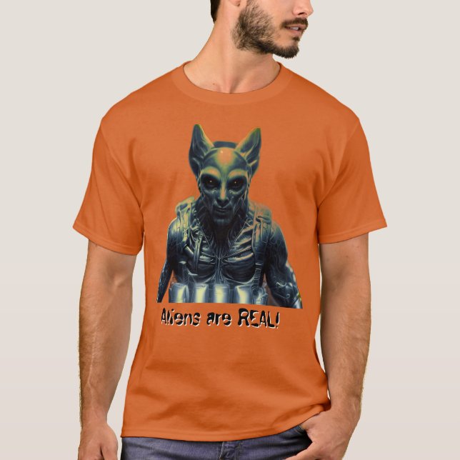 Camiseta Os alienígenas são REAIS! (Frente)