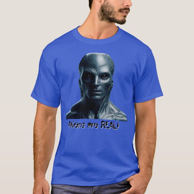 Camiseta Os alienígenas são REAIS! (Frente)