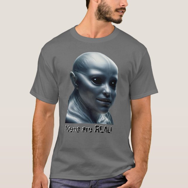 Camiseta Os alienígenas são REAIS! (Frente)