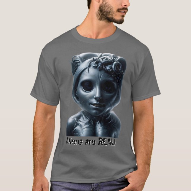 Camiseta Os alienígenas são REAIS! (Frente)