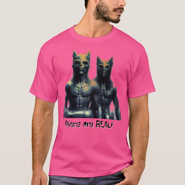 Camiseta Os alienígenas são REAIS! (Frente)