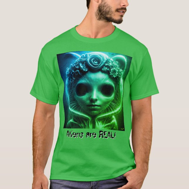 Camiseta Os alienígenas são REAIS! (Frente)