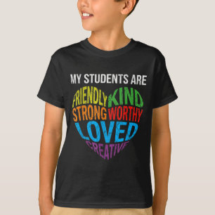Camiseta Os alunos são coração forte gentil consciência do