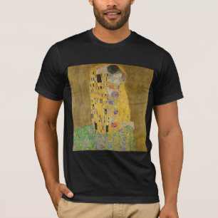 Camiseta Os amantes beijando o abraço de Gustav Klimt