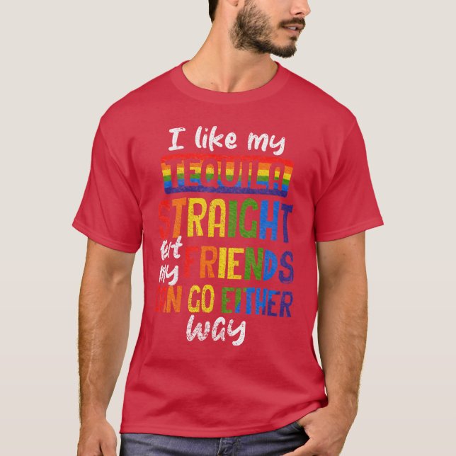 Camiseta Os amigos do Hetero Tequila vão de qualquer jeito  (Frente)