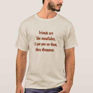 Camiseta Os amigos são como flocos de neve,