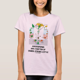 Camiseta Os angiospermas são uma matéria do estilo do