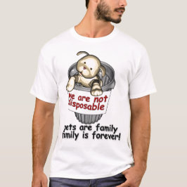 Camiseta Os animais de estimação não são descartáveis