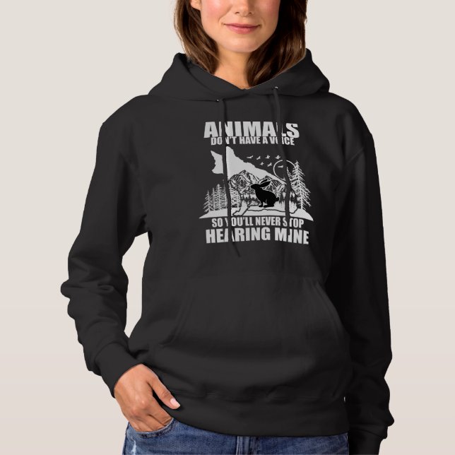 Camiseta Os Animais Não Têm Voz Para Nunca Parar (Frente)