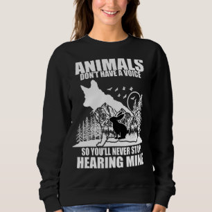 Camiseta Os Animais Não Têm Voz Para Nunca Parar
