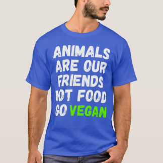 Camiseta Os Animais São Nossos Amigos Não Comida Seja Vegan