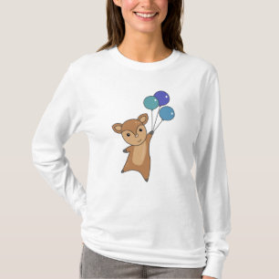 Camiseta Os Animais Vermelhos Voam Com Balões