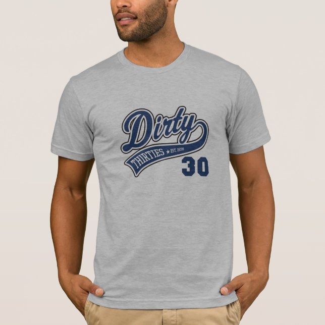 Camiseta Os anos 30 sujos azuis (Frente)