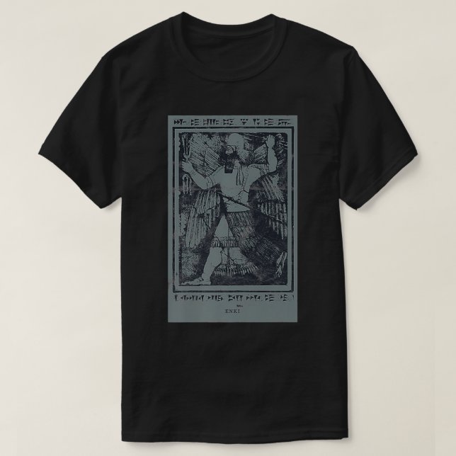 Camiseta Os Antigos Astronautas Da mitologia Sumeriana Enki (Frente do Design)