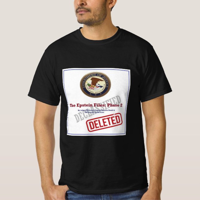 Camiseta Os Arquivos Epstein Fase 2 (Frente)