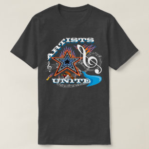 Camiseta Os artistas uniram a música